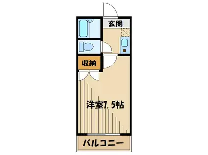 NVILLAGE(1K/1階)の間取り写真