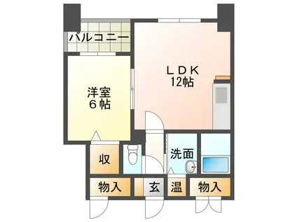 グランドール表町(1LDK/5階)の間取り写真