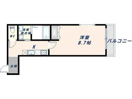 フジパレス高井田西V番館(1K/3階)の間取り写真