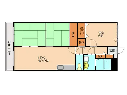 グレースマンション大野城(3LDK/4階)の間取り写真