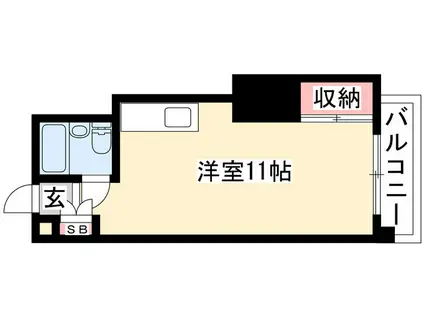 トーカンマンション千種(ワンルーム/6階)の間取り写真