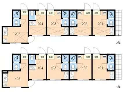 TOKYOβ京王永山(ワンルーム/2階)の間取り写真