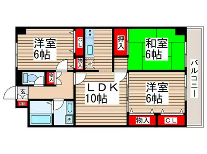 ハナミズキ宮園(3LDK/1階)の間取り写真