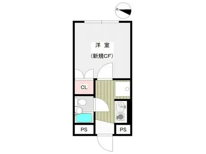 クレストメゾン石神井公園(1K/1階)の間取り写真