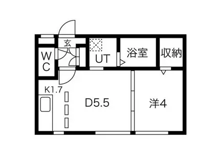 PALMYRA(1DK/3階)の間取り写真