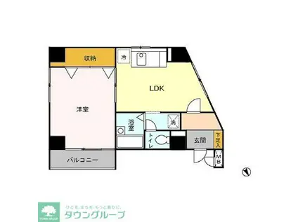 サンクレールコート(1LDK/7階)の間取り写真