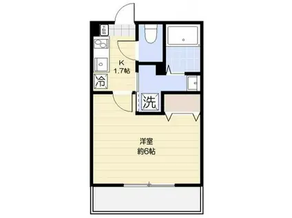 アリロッセ新鎌ヶ谷(1K/1階)の間取り写真