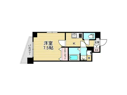 VENT VERT(1K/5階)の間取り写真