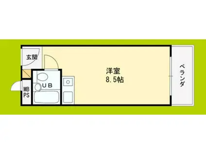 日本橋プラザ(ワンルーム/7階)の間取り写真