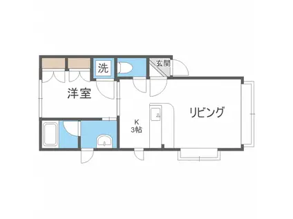 ソシアルトミイNO70(1LDK/2階)の間取り写真