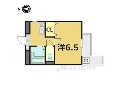 サンシーガルⅢ(1K/3階)の間取り写真