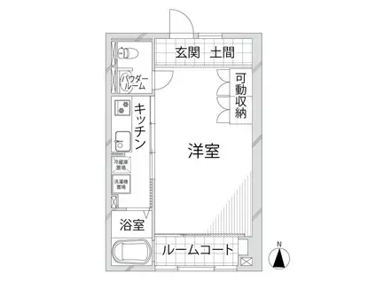 レトアFC(ワンルーム/1階)の間取り写真