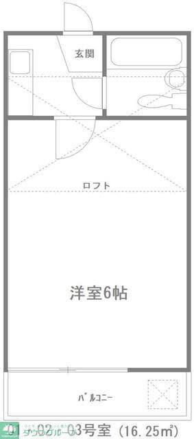ストーンズ高坂(1K/2階)の間取り写真