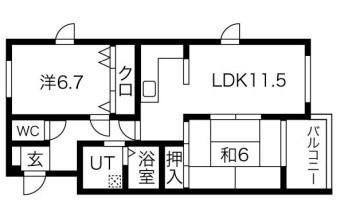 ビューハーモニー(3LDK/4階)の間取り写真