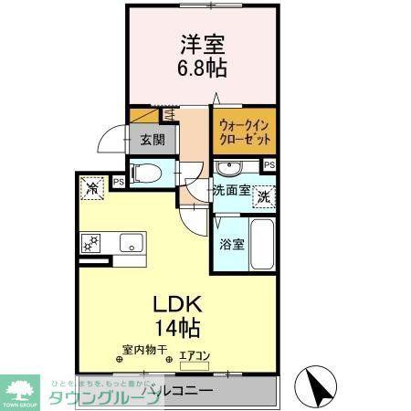 パインヒルズ胡録台(1LDK/3階)の間取り写真