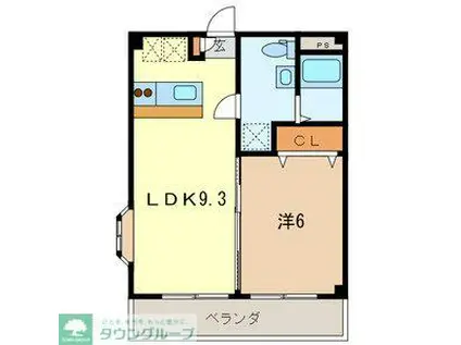 フローレス10番館 914257(1LDK/2階)の間取り写真