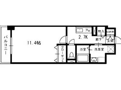 S-FORT札幌N15(1K/3階)の間取り写真