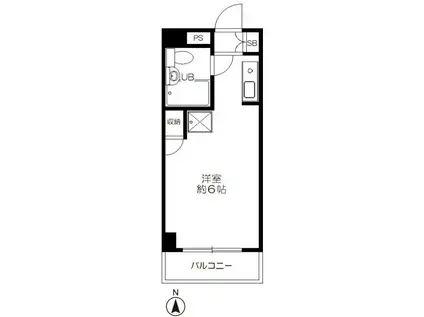 トーシンコーポ栄(ワンルーム/2階)の間取り写真