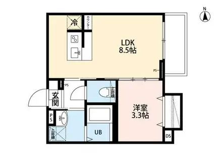 ロボットホーム平和島(1LDK/1階)の間取り写真