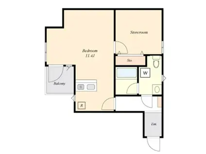 ALVER代田橋(ワンルーム/3階)の間取り写真