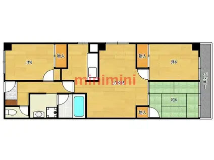 シャルマンコートMORI(3LDK/4階)の間取り写真