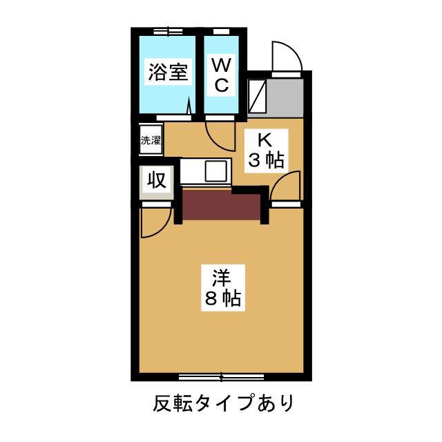 ハイツ佐紀(1K/1階)の間取り写真