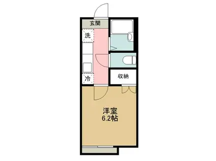 アドニス(1K/2階)の間取り写真