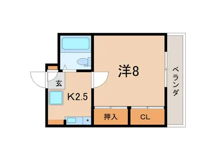 シエナ福島(1K/6階)の間取り写真