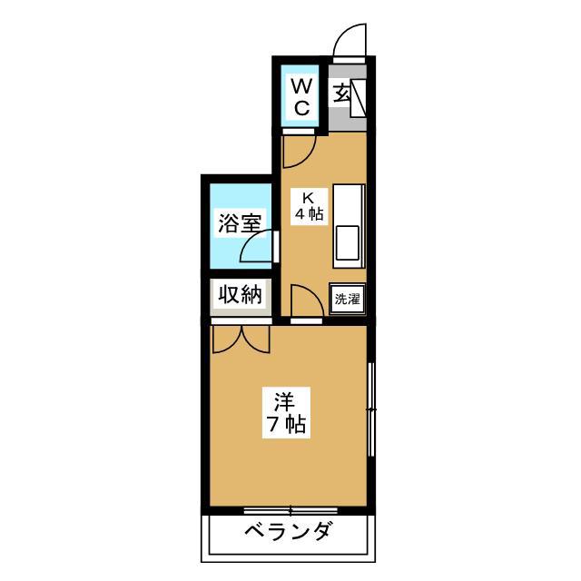 メゾン藤(1K/2階)の間取り写真