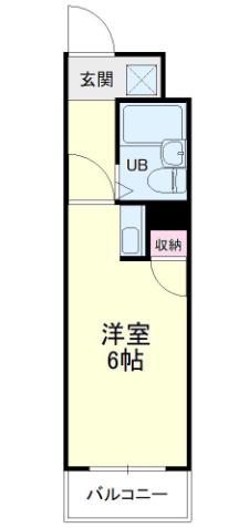 城北シティハイツ(1K/2階)の間取り写真