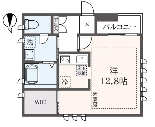 サンシャインB棟(ワンルーム/1階)の間取り写真