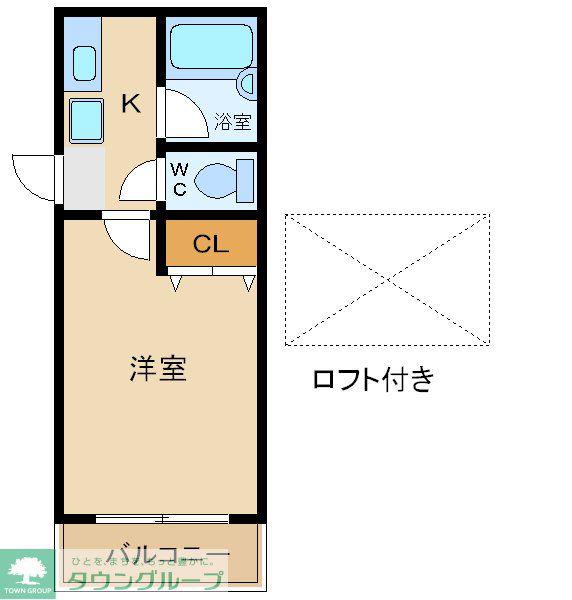 クレセントハイツヨシダ(1K/2階)の間取り写真