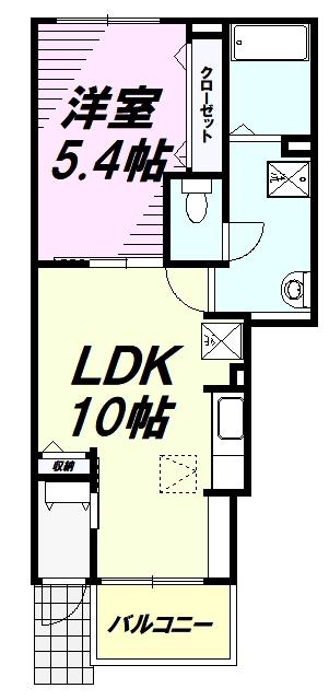 ランド フォレストII(1LDK/1階)の間取り写真