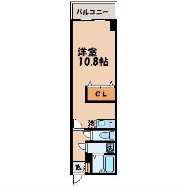 スカイコート出島(1K/5階)の間取り写真