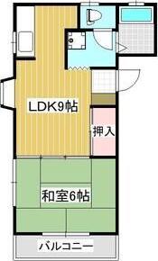 パールハイツ(1LDK/2階)の間取り写真