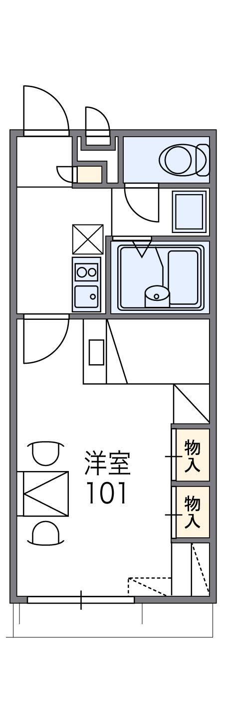 レオパレスYOKOO(1K/2階)の間取り写真