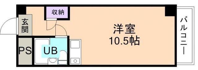 メゾン雅(ワンルーム/3階)の間取り写真