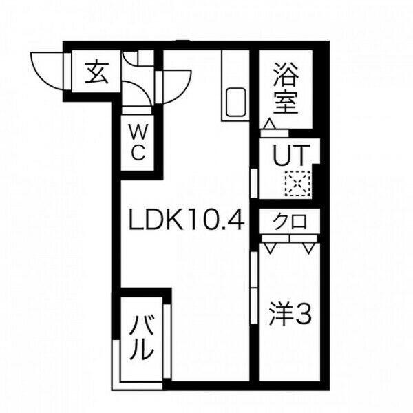 WARREN MATSUSHITAI(1LDK/1階)の間取り写真
