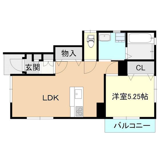 ウィンドヒル(1LDK/1階)の間取り写真