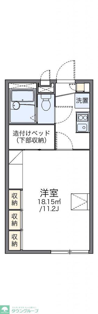 レオパレスサンシャイン K(1K/2階)の間取り写真