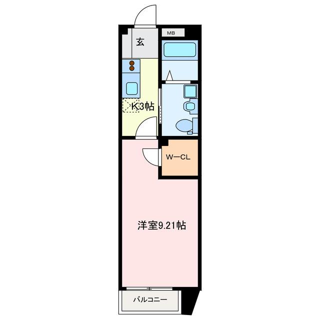 GRANDUKE SUZUKA(1K/10階)の間取り写真