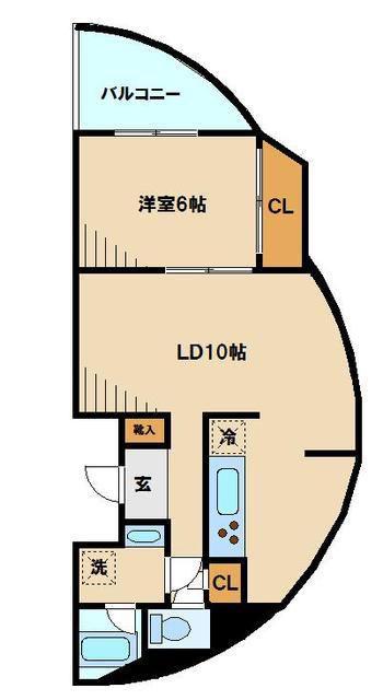 ル・パティオ瀬田(1LDK/1階)の間取り写真