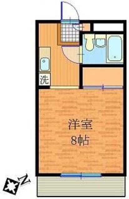 マルトサロン(1K/2階)の間取り写真