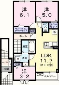 サニーリーヴズ(3LDK/2階)の間取り写真