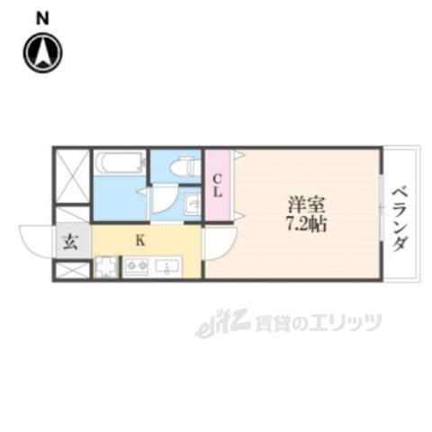 アーバンコート・まはたぎ(1K/7階)の間取り写真