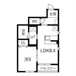 GRAN CLASS V(1LDK/1階)の間取り写真