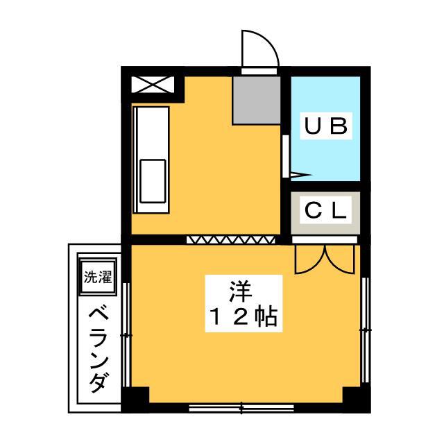 レジデンス津田(ワンルーム/2階)の間取り写真