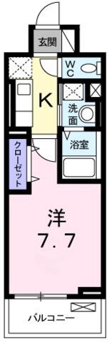 ジュエルIII(1K/1階)の間取り写真