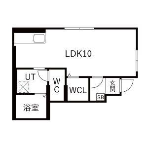 PROGRESS III(1K/1階)の間取り写真