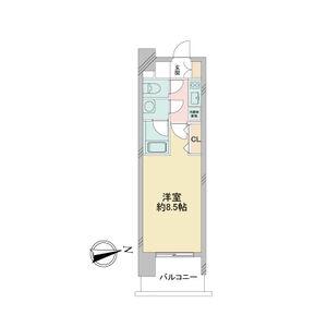 ルクレ新栄レジデンス(1K/12階)の間取り写真